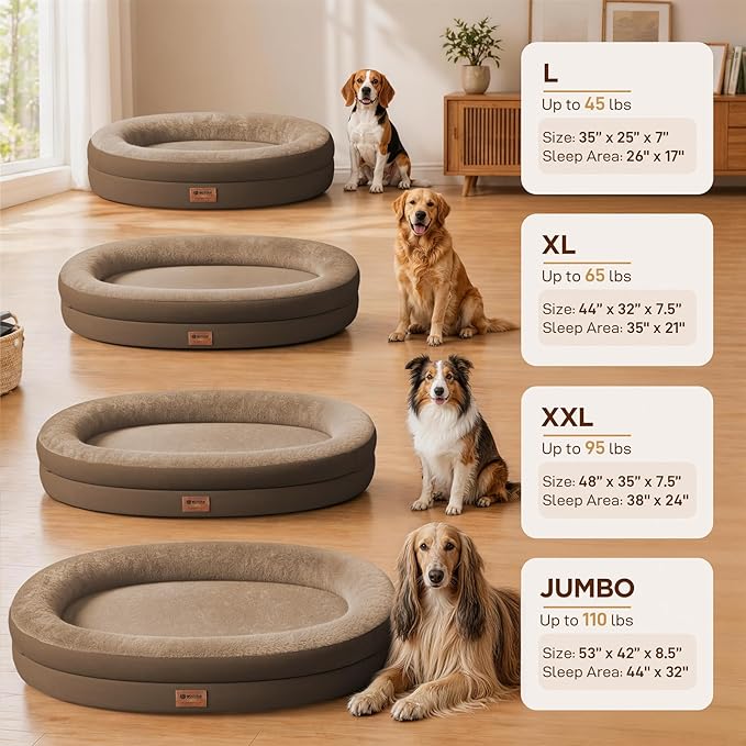 Orthopedic Dog Bed for Extra Large Dogs, XL Waterproof Dog Bed - Image 7