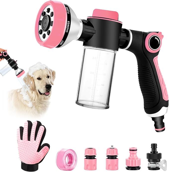 Premium Dog Washing Hose Attachment, Dog Shower Attachment by KSSZZCO