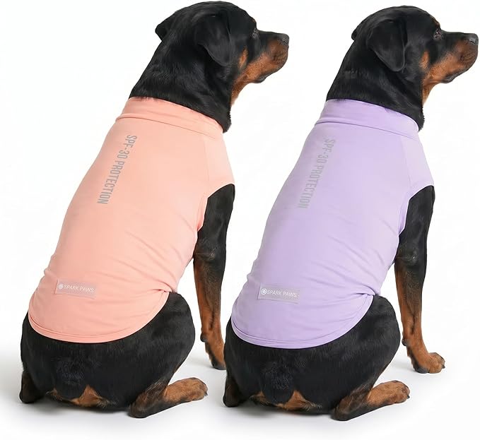 Spark Paws Sunblock Dog T-Shirt, SPF30 Protection, Lightweight Breathable Quick by SparkPaws