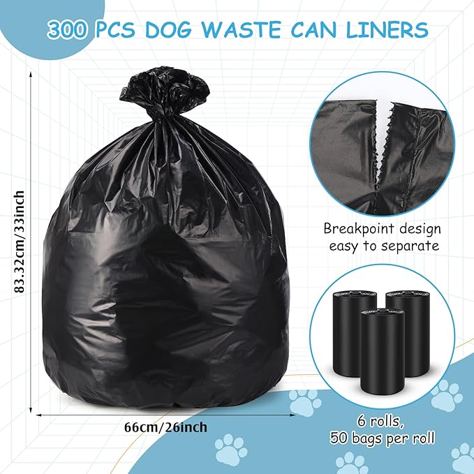 300 Pcs Dog Waste Poop Bags Dog Large Leak Proof Bags 26"x 33" Pet Waste - Image 2