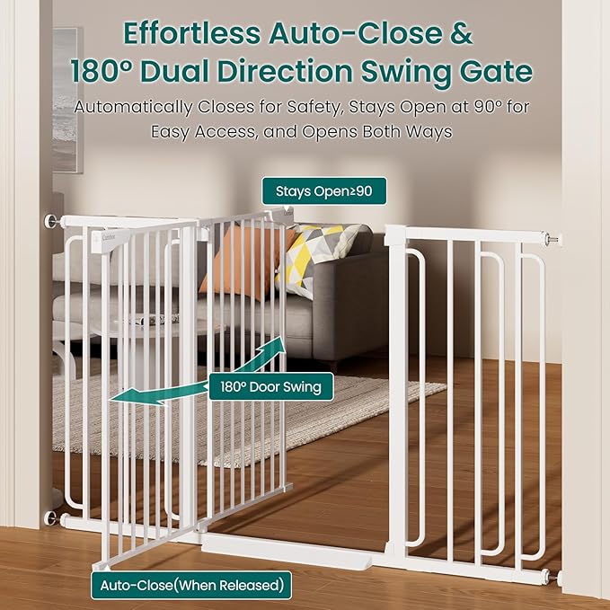 Cumbor 36" Extra Tall Baby Gate - Image 7