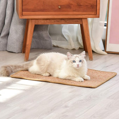 FUKUMARU Cat Scratcher Mat, 23.6 X 15.7 Inch Natural Sisal Cat Scratch Mats - Image 8