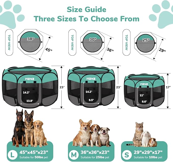 Dog Playpen, Portable Puppy Pet Crate Indoors - Image 2