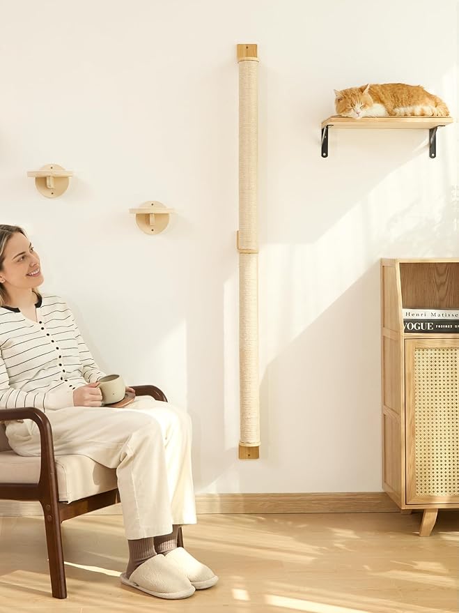 FUKUMARU Cat Wall Scratcher, Sturdy Sisal Climbing Tree - Image 7