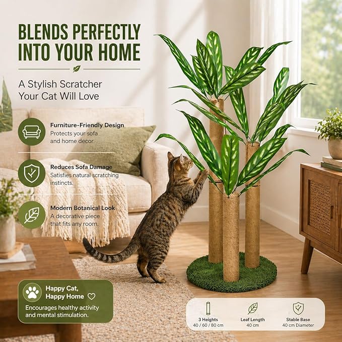 LEMONDA 31.5Inch Cat Scratching Post, Cat Scratcher Tree - Image 3