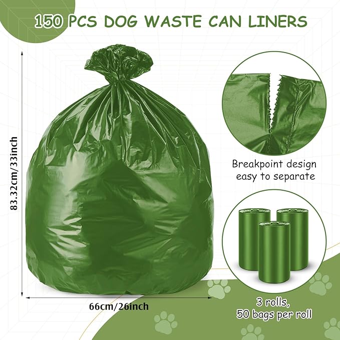 150 Pcs Dog Waste Poop Bags Dog Large Leak Proof Bags 26"x 33" Pet Waste - Image 2