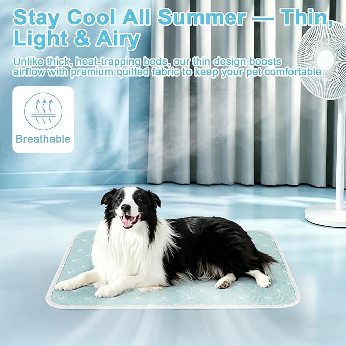 Cooling Mat for Dogs, Thin Breathable Blanket, Anti-Slip Bottom, Portable for - Image 2