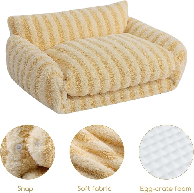 Hollypet Cat Bed Fluffy Plush Multifunctional Double-Layer Machine Washable - Image 5