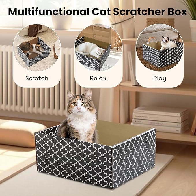 Cardboard Cat Scratcher Box - Image 6