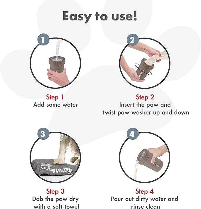 Dexas MudBuster Medium Dog Paw Cleaner, Fits 1.5"-2.5" Wide Paws, Gentle - Image 5