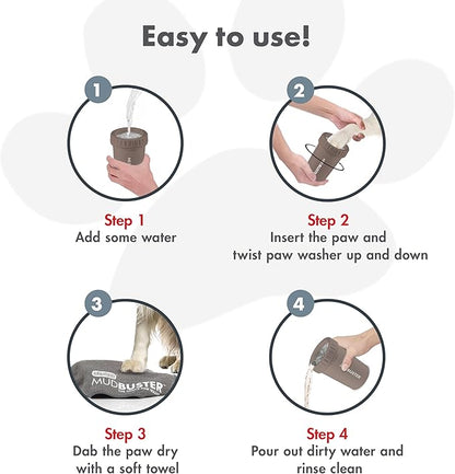 Dexas MudBuster Medium Dog Paw Cleaner, Fits 1.5"-2.5" Wide Paws, Gentle - Image 5