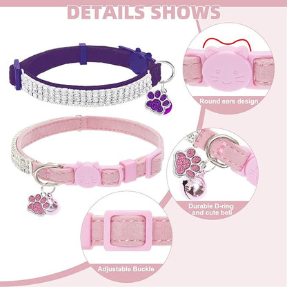 EXPAWLORER Soft Velvet Safe Cat Collars - Image 3