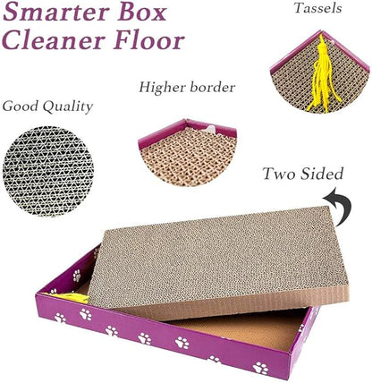PEEKAB Cat Scratcher Cardboard Wide Scratching Board Reversible Corrugate Cat - Image 2