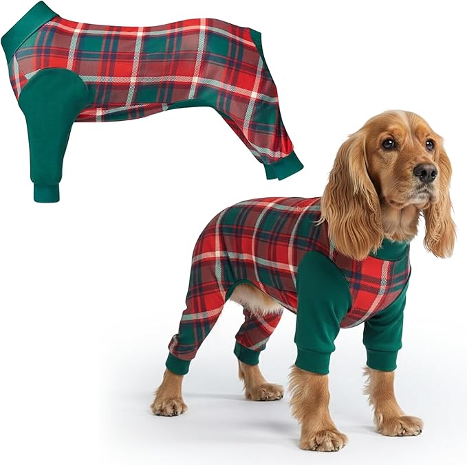 Spark Paws Dog Christmas Pajama, Dog Recovery Suit Male, Ultra-Soft and 4-Way by SparkPaws