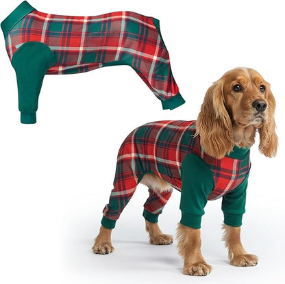 Spark Paws Dog Christmas Pajama, Dog Recovery Suit Male, Ultra-Soft and 4-Way by SparkPaws