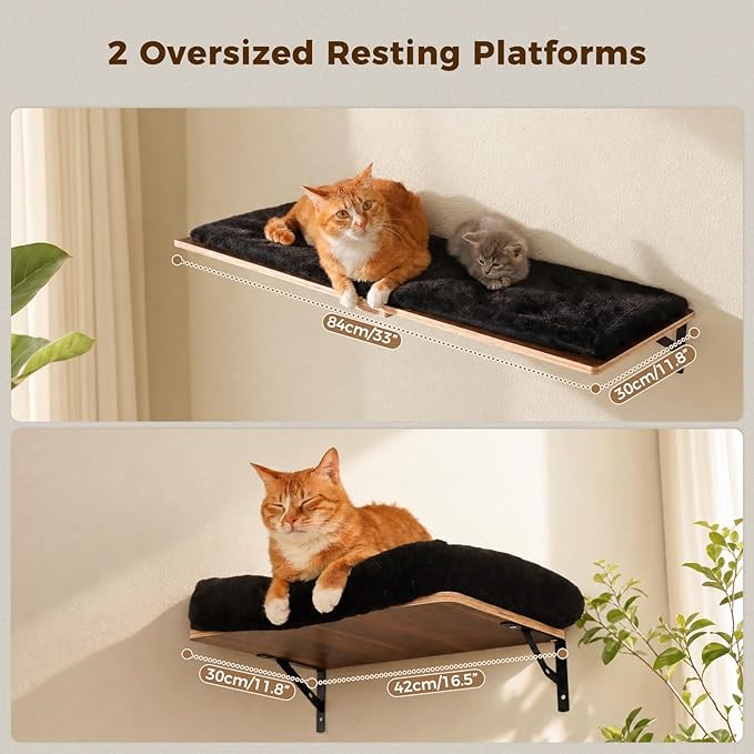 PAWZ Road Cat Wall Shelves, Wood Cat Wall Furniture - Image 4