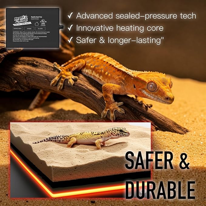 Reptile Heat Pad, Heating Pad for Reptile Tank, Bearded Dragon, Hermit Crab - Image 3
