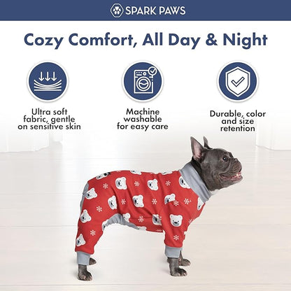 Spark Paws Dog Christmas Pajama, Dog Recovery Suit Male, Ultra-Soft and 4-Way - Image 5