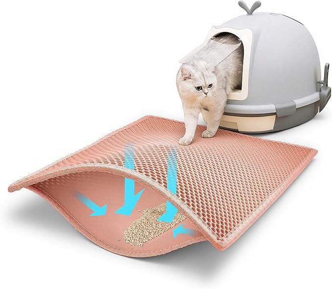 Pieviev Cat Litter Mat Double Layer Waterproof Urine Proof Trapping Mat 1 Pack) by Pieviev