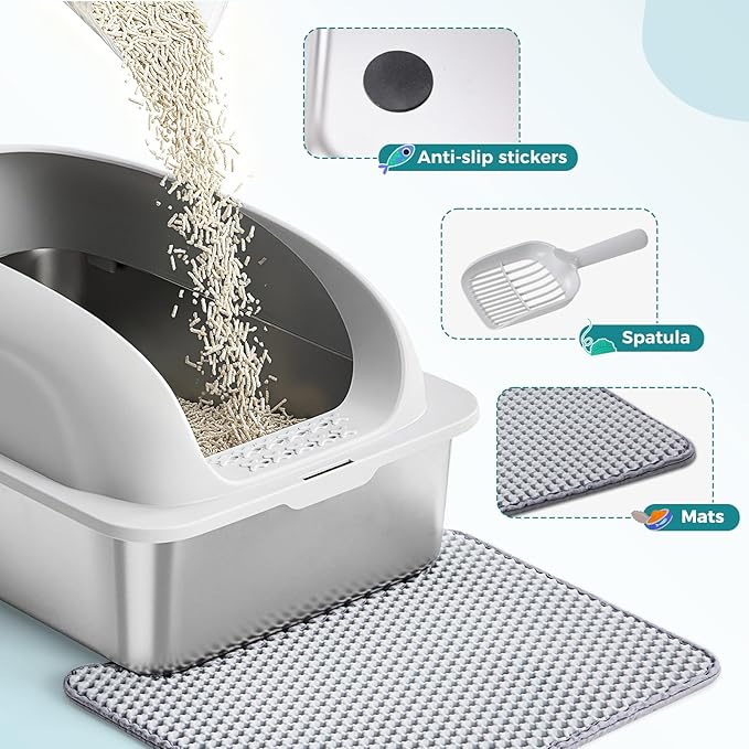 OLIXIS Stainless Steel Cat Litter Box - Image 6