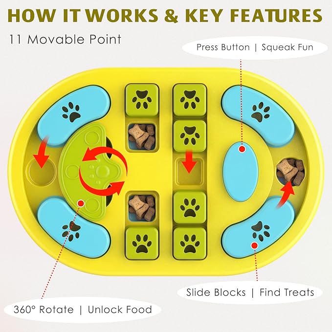 Dog Puzzle Toy, Interactive Treat Puzzle - Image 5