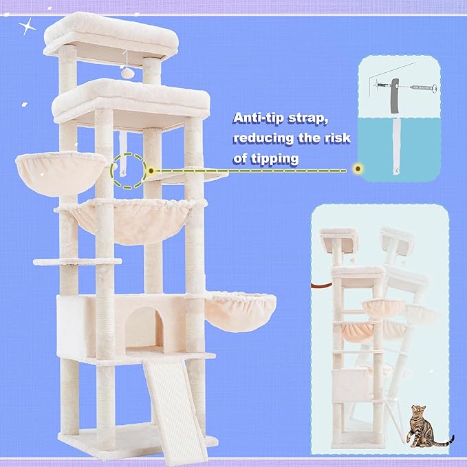 Hey-brother Cat Tree Tower, Scratching Posts - Image 9