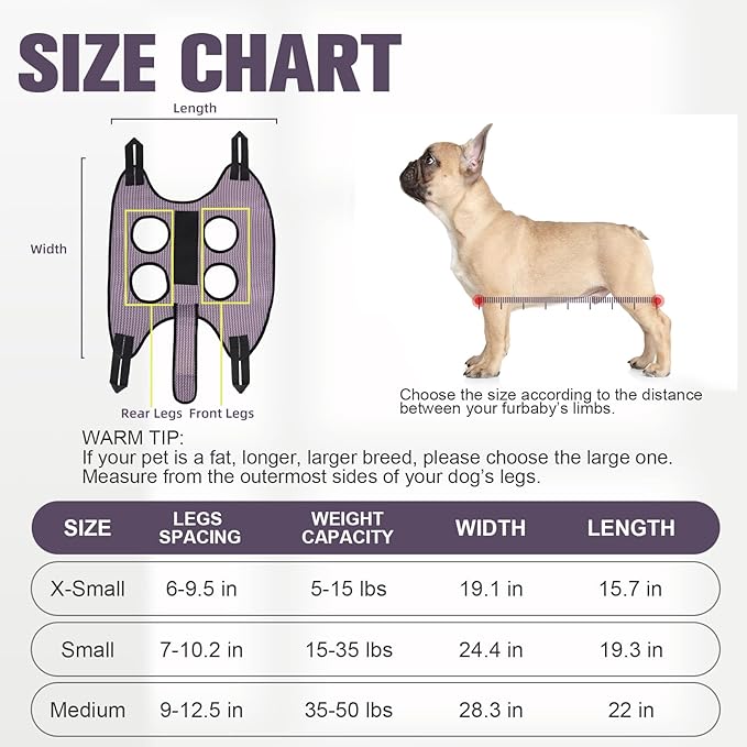 PAWCHIE Dog Grooming Hammock Harness - Image 6