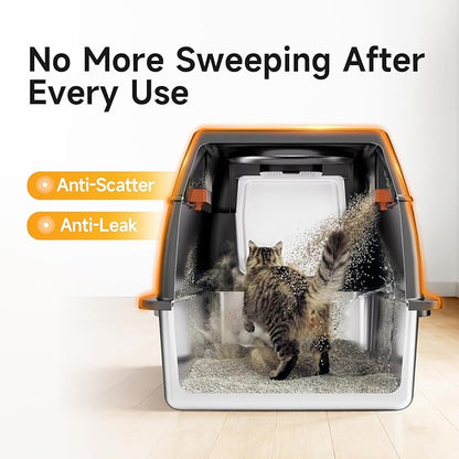 Extra Large Stainless Steel Litter Box - Image 3