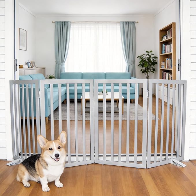 Dog Gate Indoor, Freestanding Dog Fence - Image 2