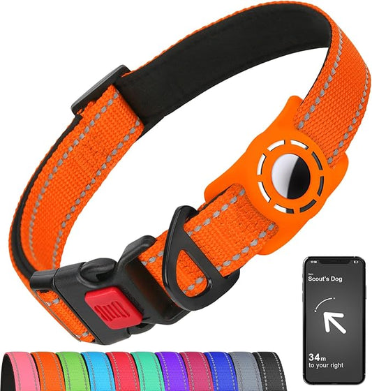 AirTag Dog Collar with AirTag Holder Compatible by Erbine