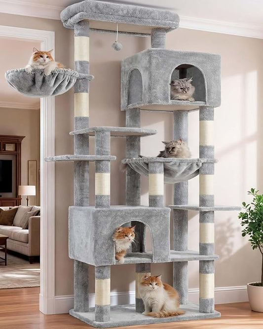 Heybly Cat Tree, 76-Inch Tall Heavy Duty Cat Tower by HEYBLY