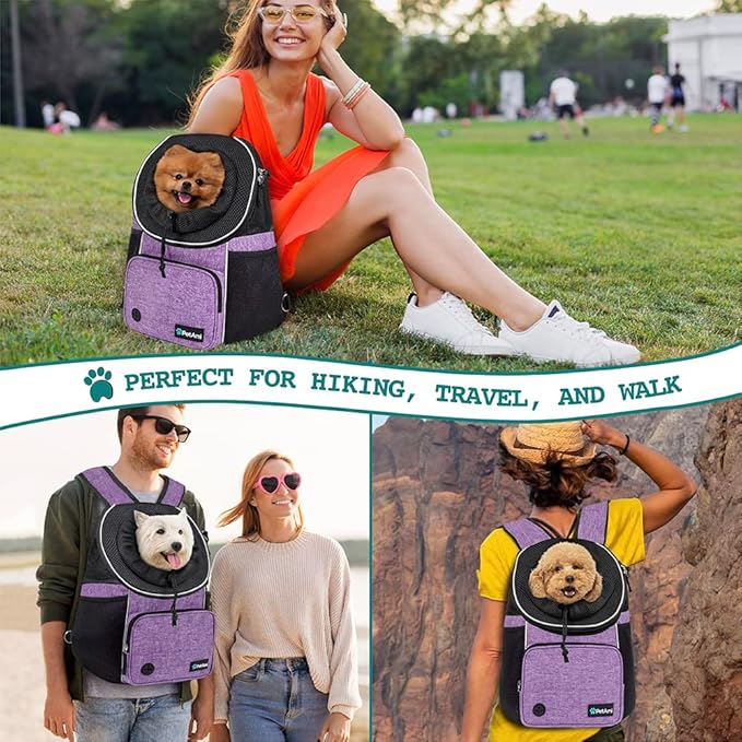PetAmi Adjustable Cat & Dog Chest Carrier Backpack, Ventilated - Image 6