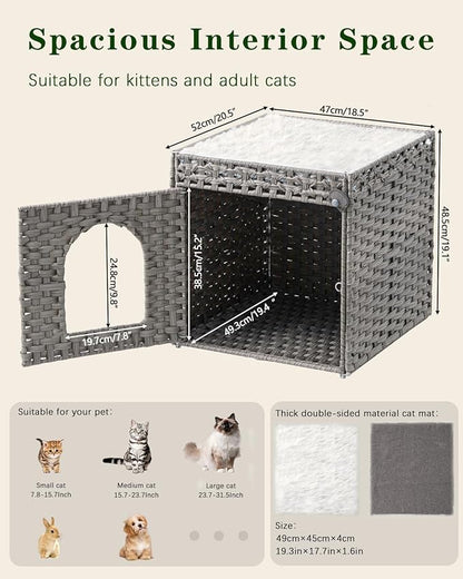 SETVSON Cat Beds for Indoor Cats Extra Large Double Cat Cave Pet Cube, - Image 6