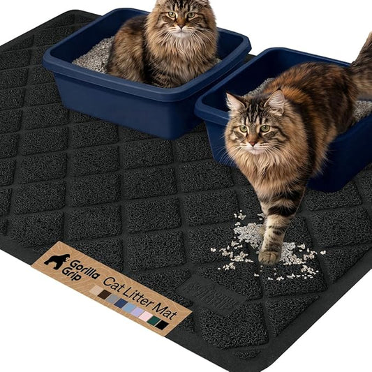 GORILLA GRIP Cat Litter Box Mat, Cushioned Coil Mesh Litter Trapping Mats by Unknown