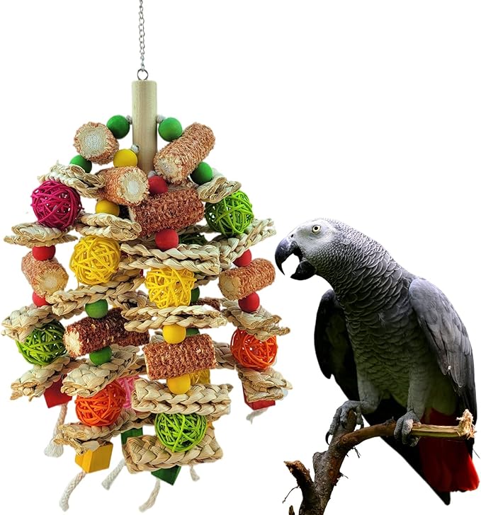 Cokliomc Parrot Toys, Natural Corncob Bird Chew Toys by Cokliomc