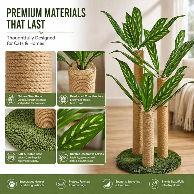 LEMONDA 31.5Inch Cat Scratching Post, Cat Scratcher Tree - Image 4