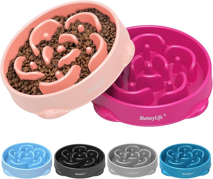 MateeyLife Large Slow Feeder Dog Bowls 2PCS, Anti-Choking Puzzle Dog Food Bowls by MateeyLife