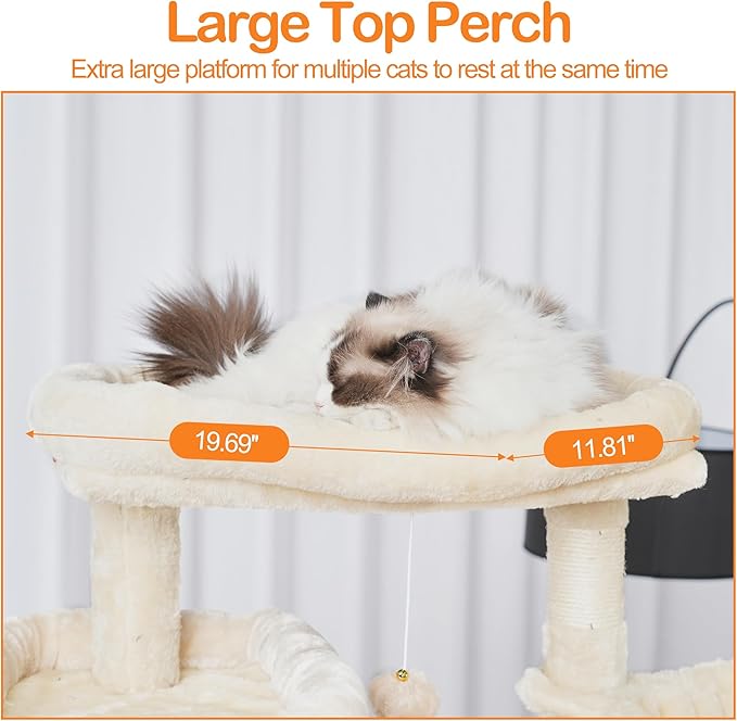Heybly Cat Tree, 71-Inch-Tall Tower - Image 5