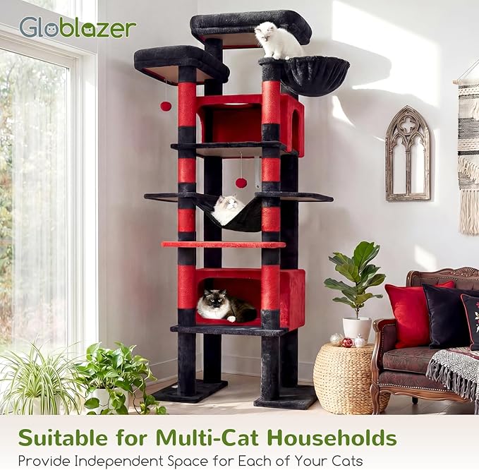 Globlazer XXL Giant Gothic Cat Tree, 83 Inch Heavy Duty Tall Goth Cat Tower - Image 7