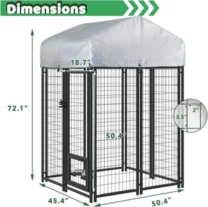 LEMBERI 4x4x6 FT Outdoor Dog Kennel - Image 6