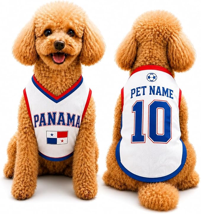 V-DECORPARKS Personalized Pet Soccer Jersey Custom Name Number Dog Cat Football by V-Decorparks