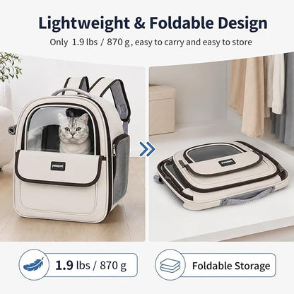 Cat Carrier Backpack for Cats&Small Dogs, Airline Approved TSA Foldable Pet - Image 5