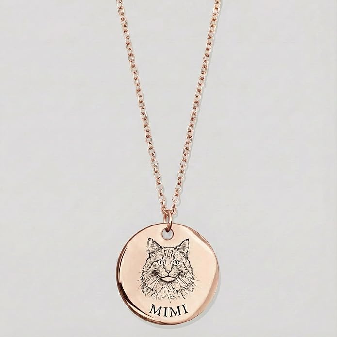 MignonandMignon Personalized Pet Portrait Necklace – Custom Jewelry Gift - Image 2