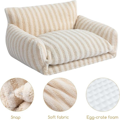 Hollypet Cat Bed Fluffy Plush Multifunctional Double-Layer Machine Washable - Image 5