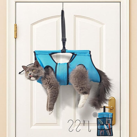 Pet Grooming Hammock for 5-11 lbs Pets, Door-Hook Hanging by MIFNRO
