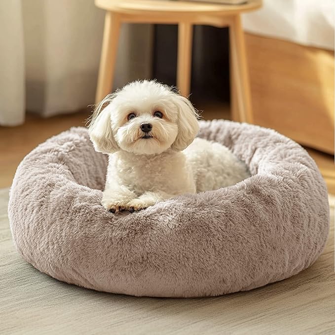 JOLLYVOGUE Dog & Cat Bed, Calming Anti-Anxiety Pet Bed by JOLLYVOGUE