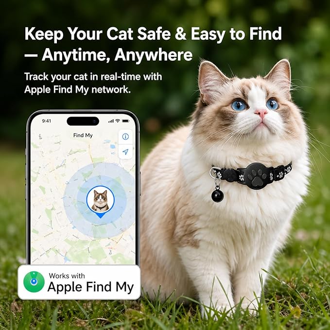 Pet Tracker, GPS Collar for Cats, Smart tag, Waterproof Compatible - Image 2