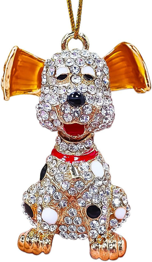 Dog Ornaments for Christmas Tree, Handmade Metallic Ornament by JUNQIUUS