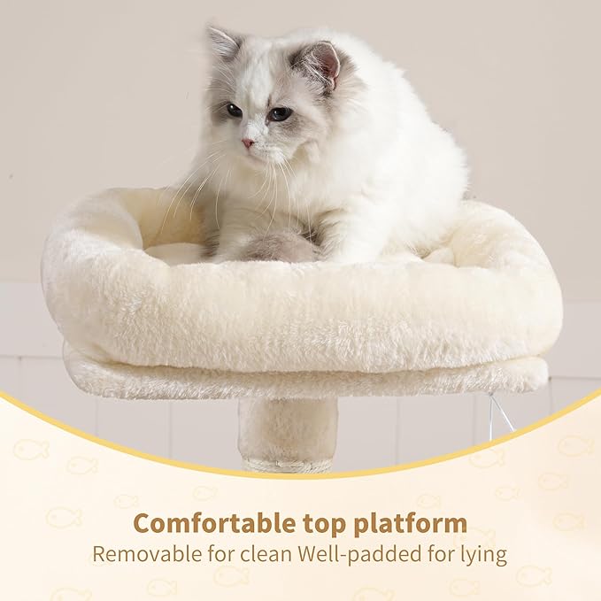 Heybly Cat Tree with Toy, Cat Tower condo - Image 2