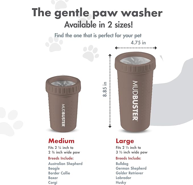 Dexas MudBuster Large Dog Paw Cleaner, Fits 2.5"-3.5" Wide Paws, Gentle - Image 3